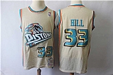 Pistons 33 Grant Hill Cream Hardwood Classics Jersey,baseball caps,new era cap wholesale,wholesale hats